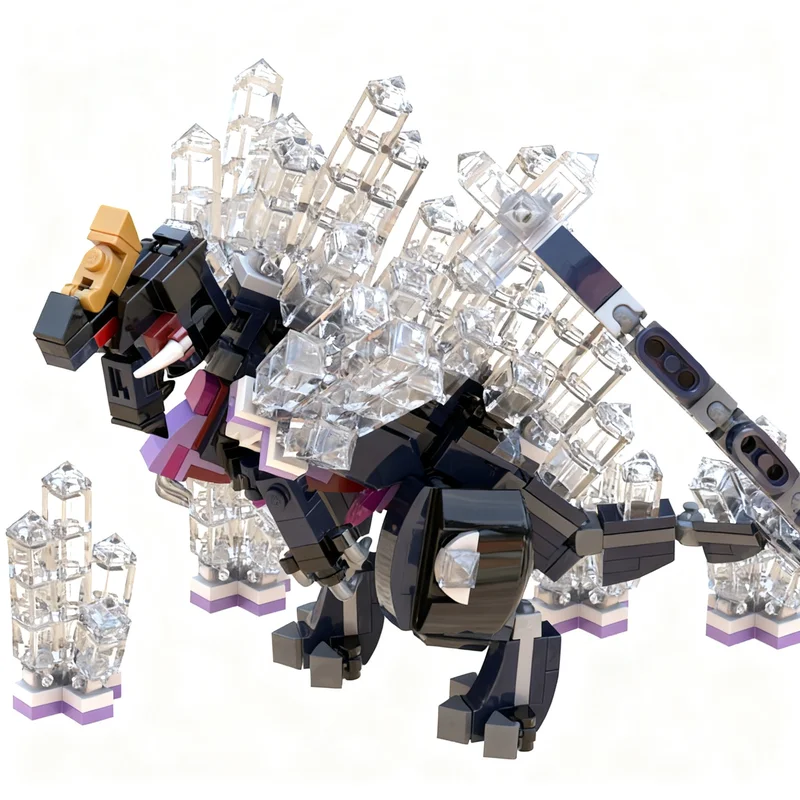 398pcs MOC Dinosaurs SPACEGODZILLA Model Building Blocks Christmas Gift Toys Education Art Idea Assemble DIY Collection Creative