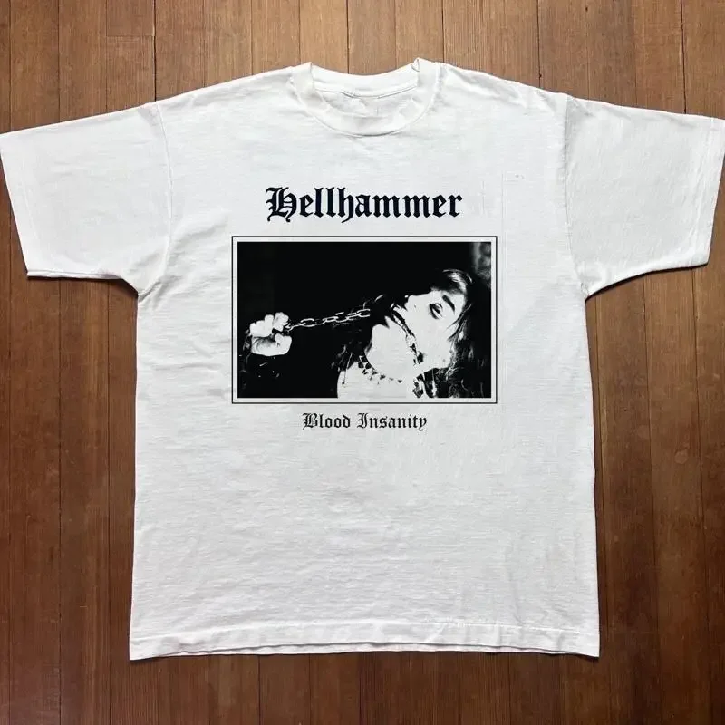 Hellhammer For Family White T Shirt Cotton All Size Jh278