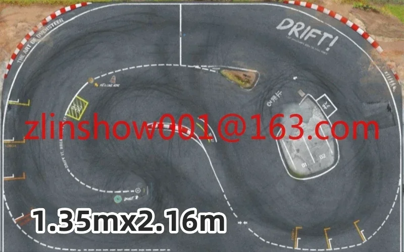 2Mm thick 1/24/28 RC mosquito car drift track floor mat with thickness sound insulation rear drive 4WD