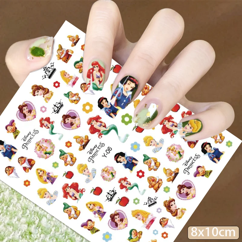 Cartoon Mickey Personality Logo Nail Sticker Disney Character Adhesive Stickers Nail Slider Stitch Cartoon Nail Art Decoration