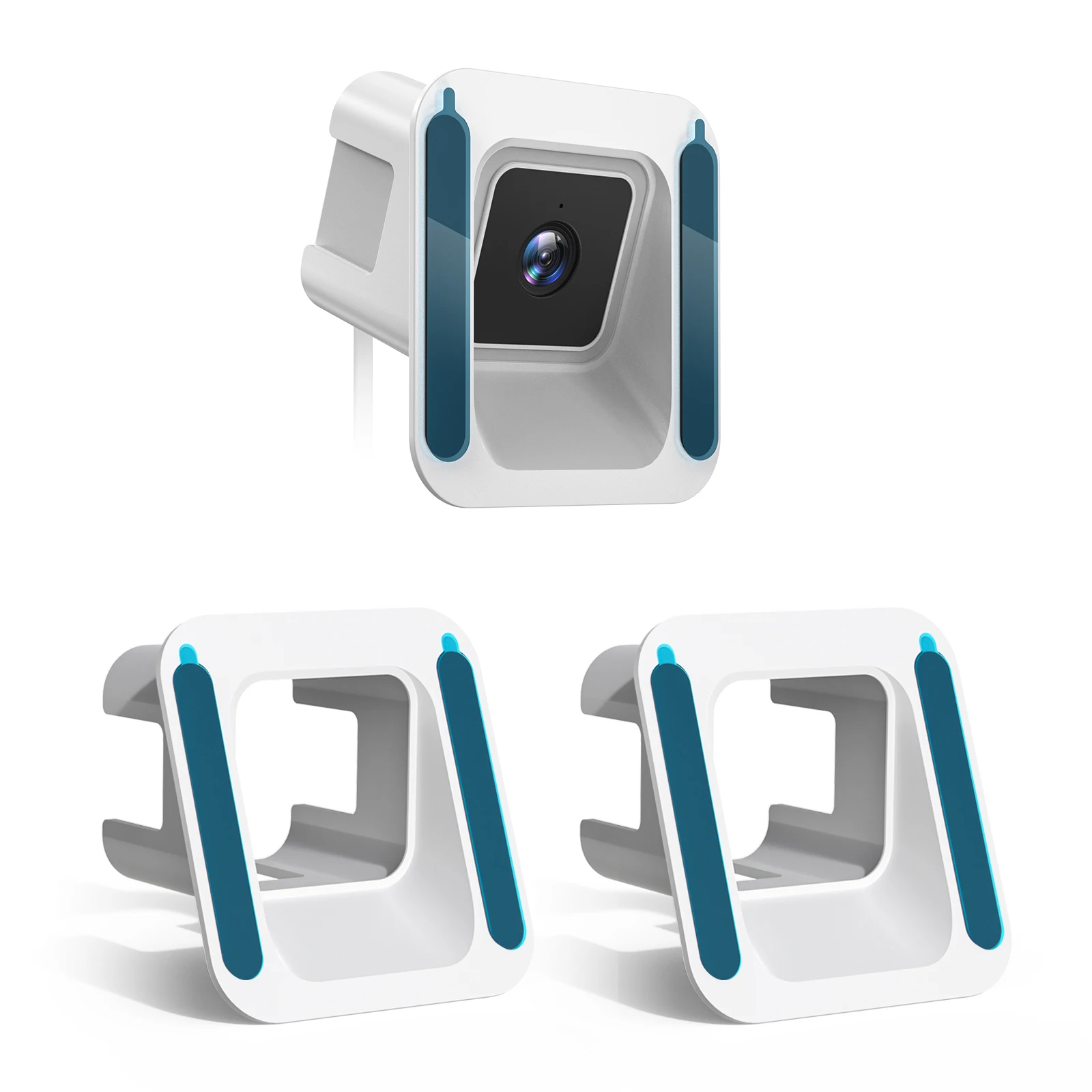 EDUP-DF3068 2pcs Universal Angled Window Mount for Wyze Cam V3 Pro 20° Adjustable Tilt Up Down Left Right Stable Install White