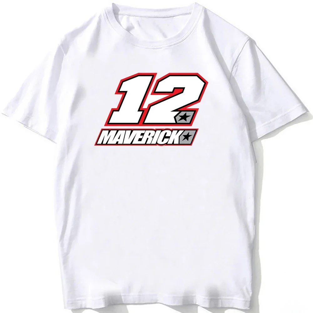 

Maverick Viñales 12 GP Race Riding Fans T-Shirt Summer Men Short Sleeve Sport Boy Hip Hop Casual White Tops Motorcycle Ride Tees