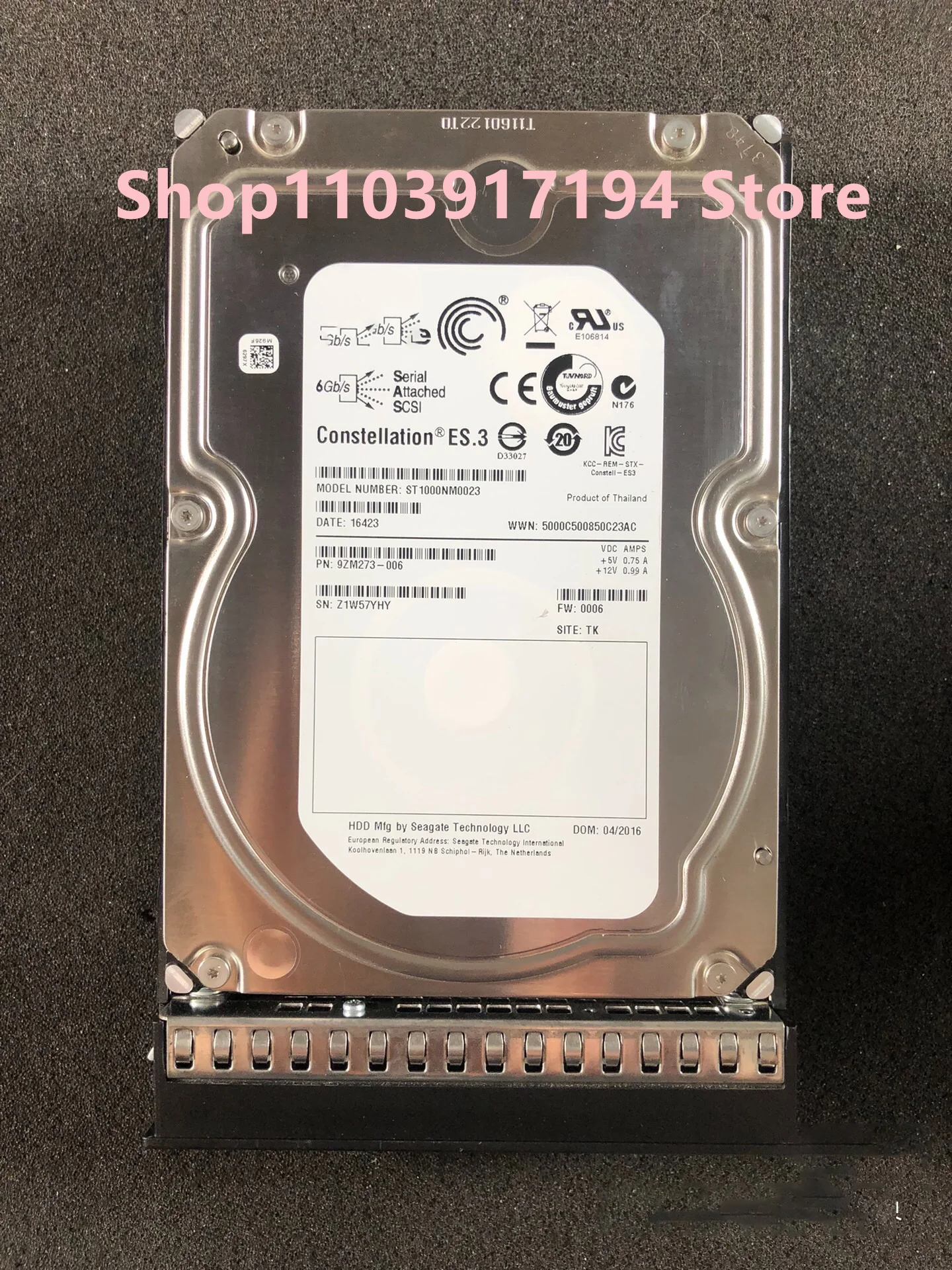 

FOR Seagate ST1000NM0023 1T 7.2K 3.5 inches SAS hard disk