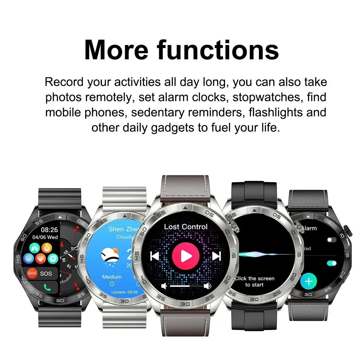 2024 New Smart Watch GT4 Heart Rate Sleep Health Monitor Bluetooth Call NFC Smartwatch Men Women GPS Track Tracking For Huawei