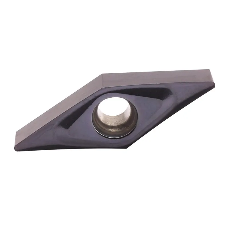 VOKET pisau bubut berbentuk berlian dengan mata pisau bulat luar VBGT110302/04-1L/MF untuk baja tahan karat, sisipan pisau tajam