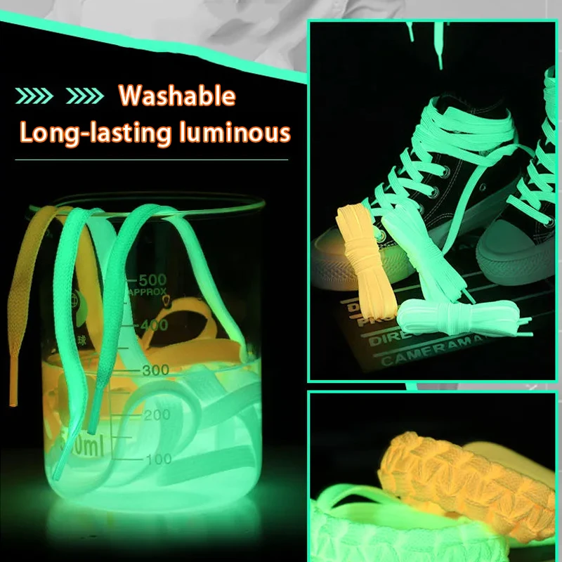 1 paio di lacci delle scarpe Glow In The Dark Night luminosi accessori per scarpe sportive lacci elastici lacci delle scarpe per scarpe da ginnastica per bambini