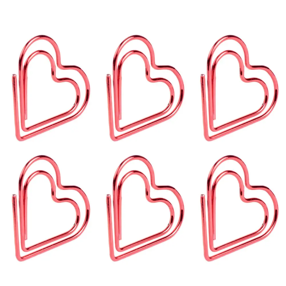 

2 Boxes Heart Shaped Paper Clips Sturdy Metal Bookmark Clips Organize Loose Papers Photos Notes Cards Ideal for School Office