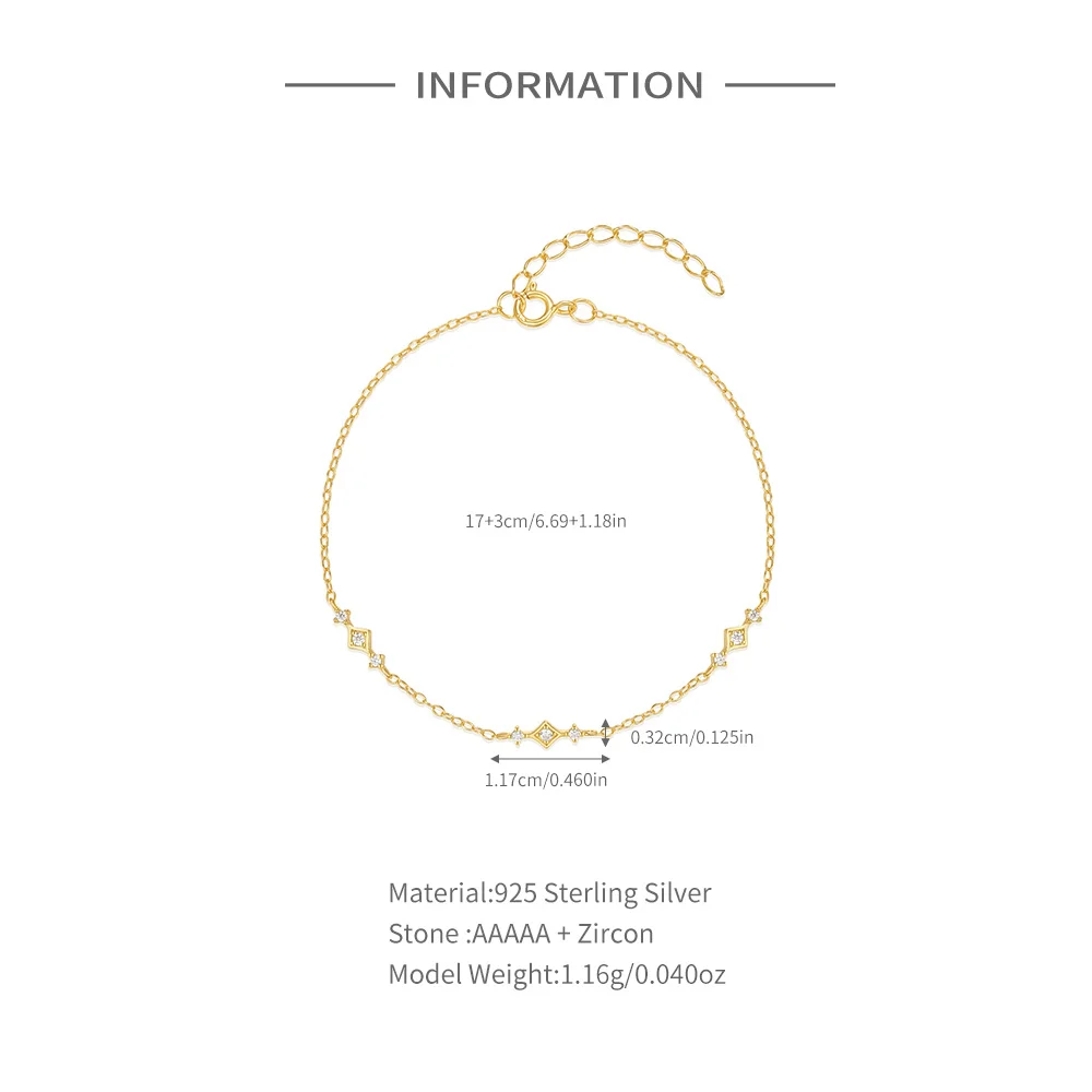 CANNER New S925 Sterling Silver Mini Gold Love Heart Charm Bransoletka Łańcuch Dla Kobiet Luksusowa Biżuteria Prezenty Pulsera Bangles браслет — zdjęcie 5
