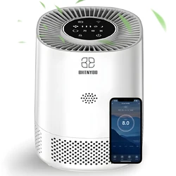 Air Purifiers for Bedroom, BHTNYOO-H13 HEPA Air Filter, PM2.5 Air Purifier Portable Indoor Odor Eliminators Purification System