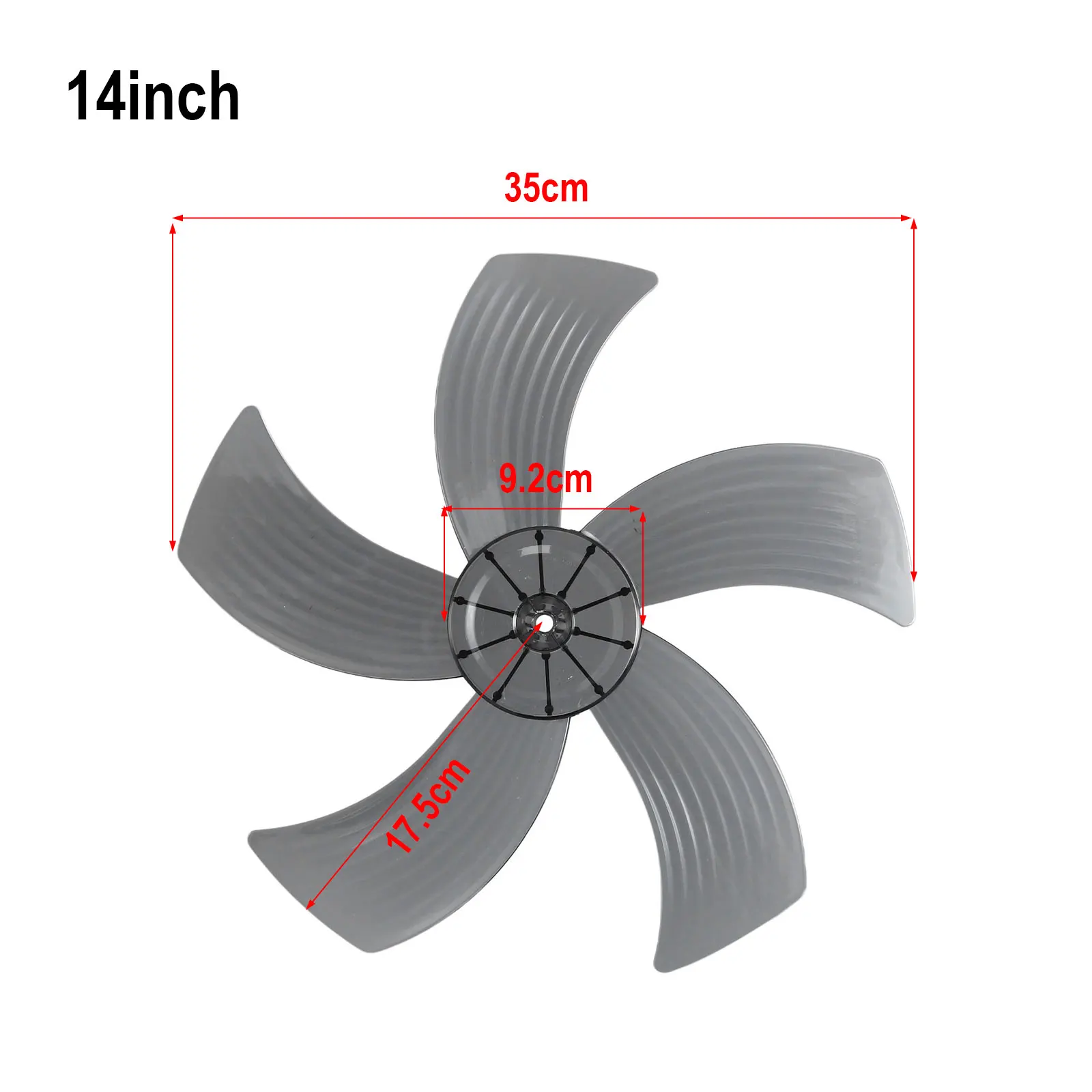 14 Inch Fan Blade Assembly with Nut Cover for Indoor Ventilation Fans Including For Pedestal Type and Table for top Models