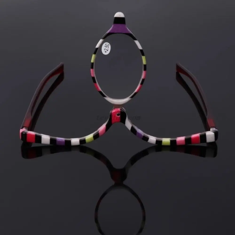 Woman +1.50~+4.0 Diopter Vision Care Cosmetic Glasses Folding Eyeglasses Rotating Makeup Reading Glasses Magnifying Glasses