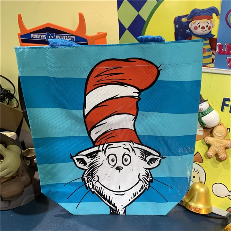 15pcs 25cm cartoon Dr Seuss the cat in hat handbag toy doll PVC kids collection model toy