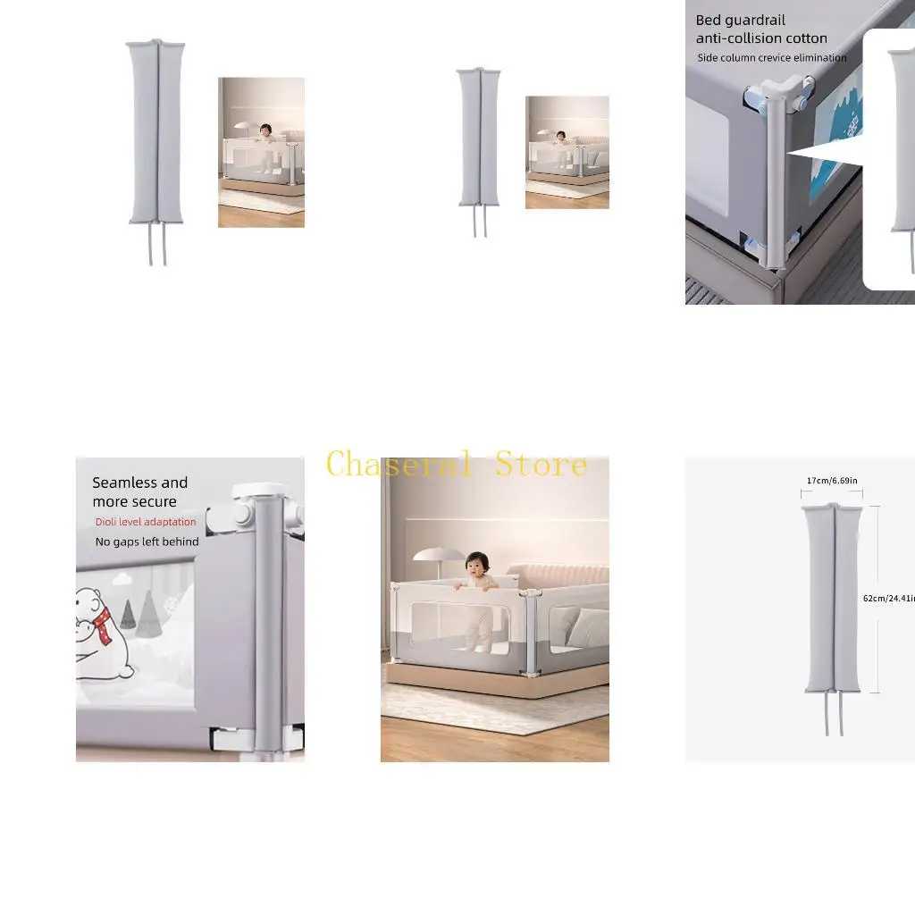 

E7CE Friendly Bed Rails Crash Pad Prevents Pinching For Family Safety