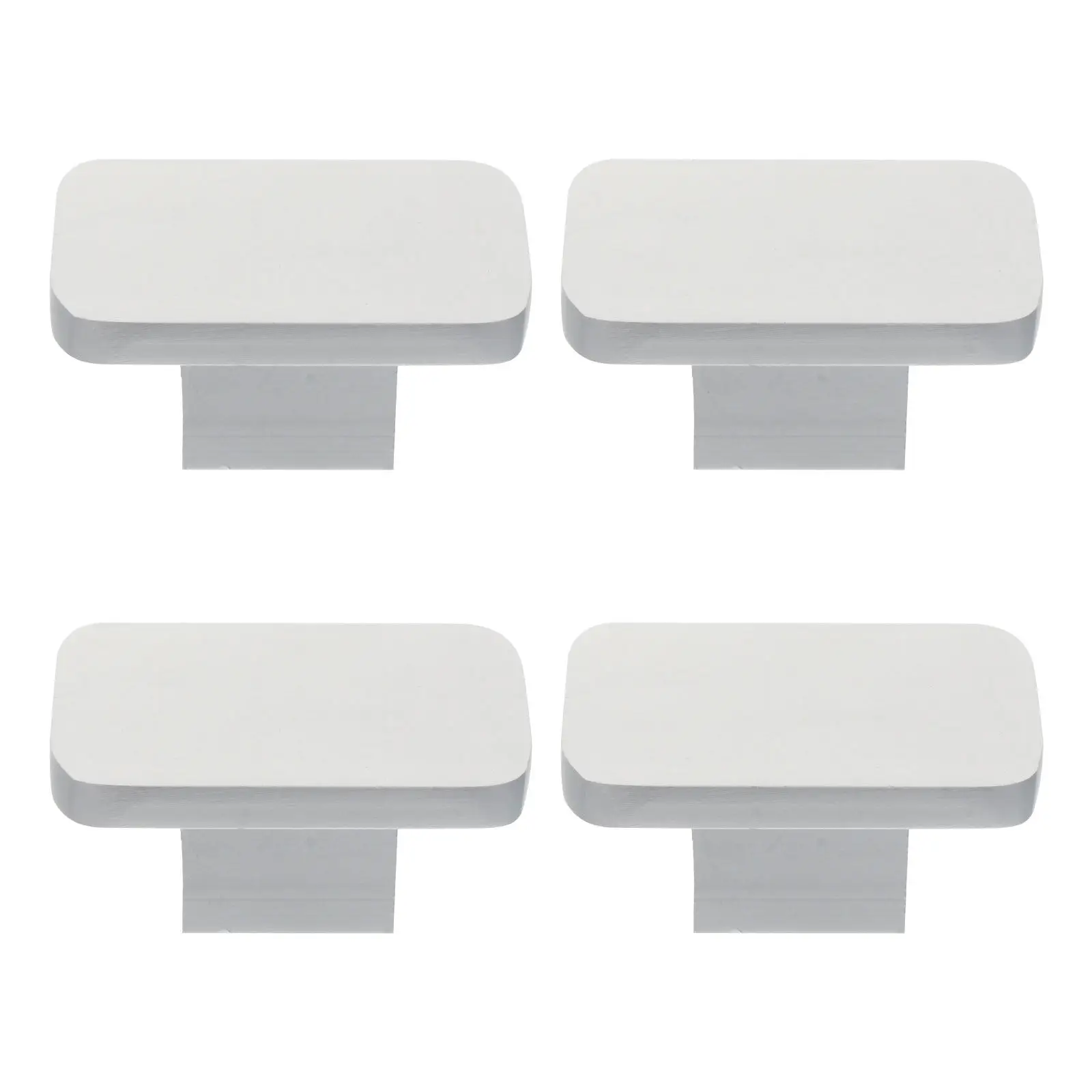 

4Pcs Simple Square Cabinet Pulls Aluminum Drawer Handles for Wardrobe Cupboard Door Dresser Modern Design Smooth Surface