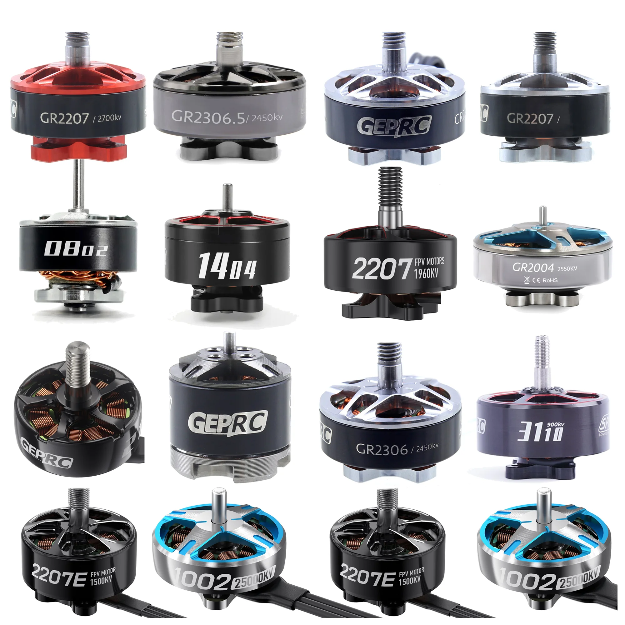 GEPRC 1002 25000KV 18000KV Двигатель 3110 900KV 2306 1600KV 2207 FPV дальнего действия DIY RC FPV Квадрокоптер Аксессуары для дронов для фристайла
