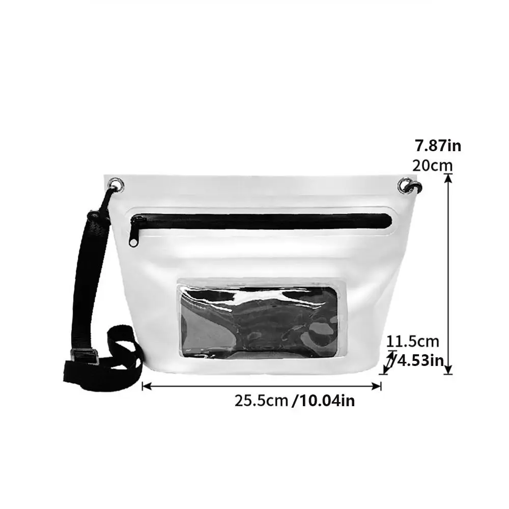 Saco seco impermeável transparente, PVC, praia à deriva, mergulho cintura pack, caixa subaquática do telefone, saco seco ao ar livre, 4.5L