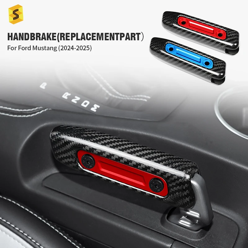 

Handbrake (Replacement Part) Trim Real Hard Carbon Fiber For Ford Mustang 2024 2025 Scratch-resistant Easy installation Upscale