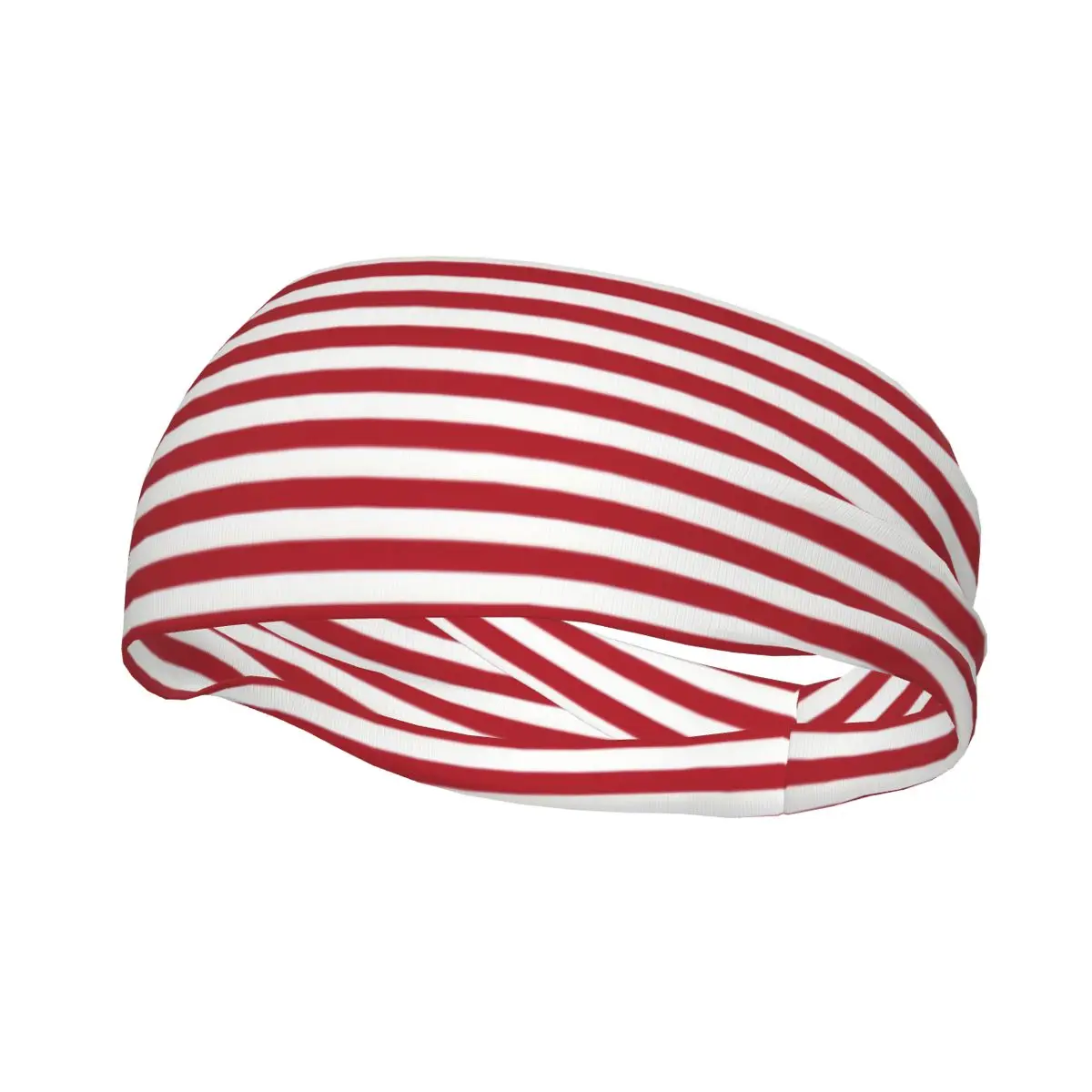

Classic Red White Ticking Striped Pattern Elastic Hair Band Yoga Headband Makeup Hair Hoop Headwrap