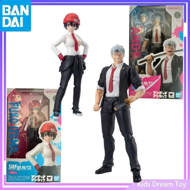 

Bandai in Stock Original S.H.Figuarts Undead Unluck Anime ANDY&FUKO IZUMO Action Figures Toys Collectible Model Gifts for Kids