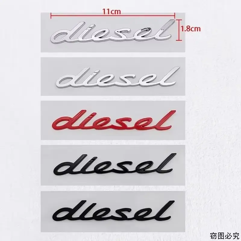 

ABS Diesel Badge Car Body Emblem Rear Trunk Sticker for Nissan KIA Peugeot Mazda Honda Toyota Mercedes Benz Audi Jeep BMW MG