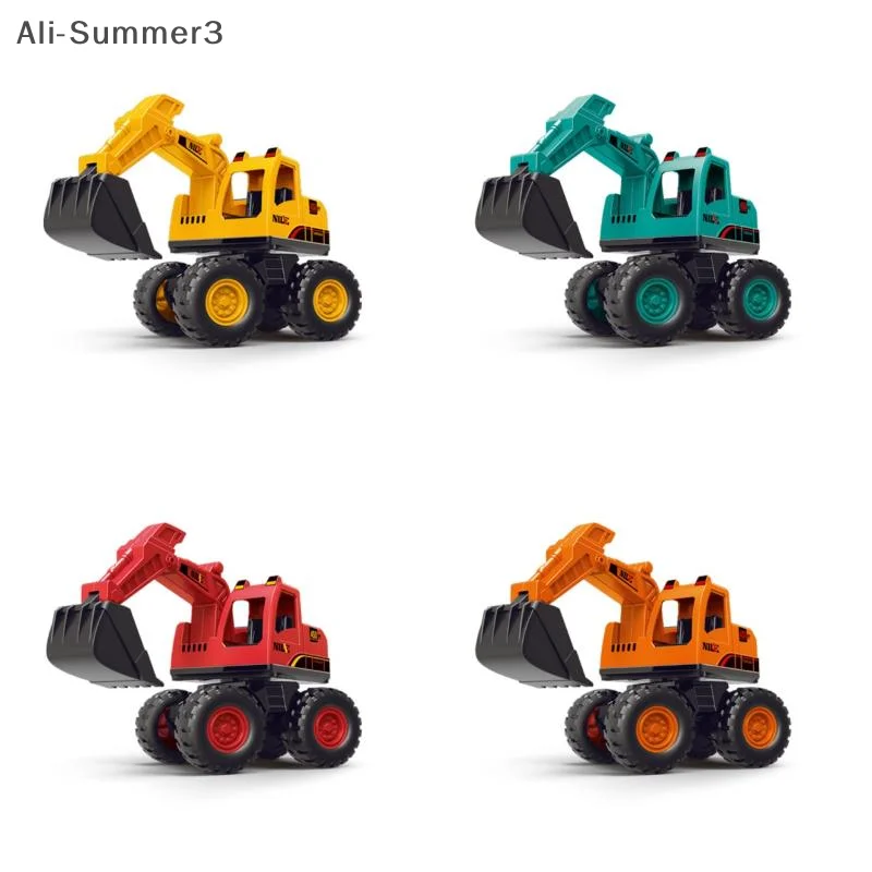 1Pcs Inertia Engineering Vehicle Large Digger Children Boy Beach Toys Simulated Excavator Truck Toy Gift Traxcavator Model