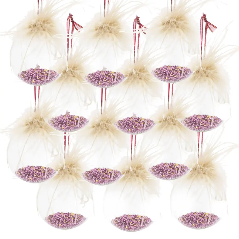 D3 عيد الميلاد الكرة الحلي، الزجاج الزخرفية شنقا الكرة شجرة عيد الميلاد الحلي لزينة حفلة عطلة، مجموعة من 12 #2