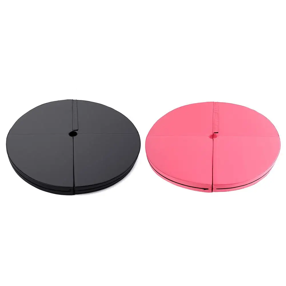 

2'' T x 3.9'W Round Folding Portable Pole Dance Crash Mat Skid Proof y Round Dancing Cushion For Home Workout Fitness