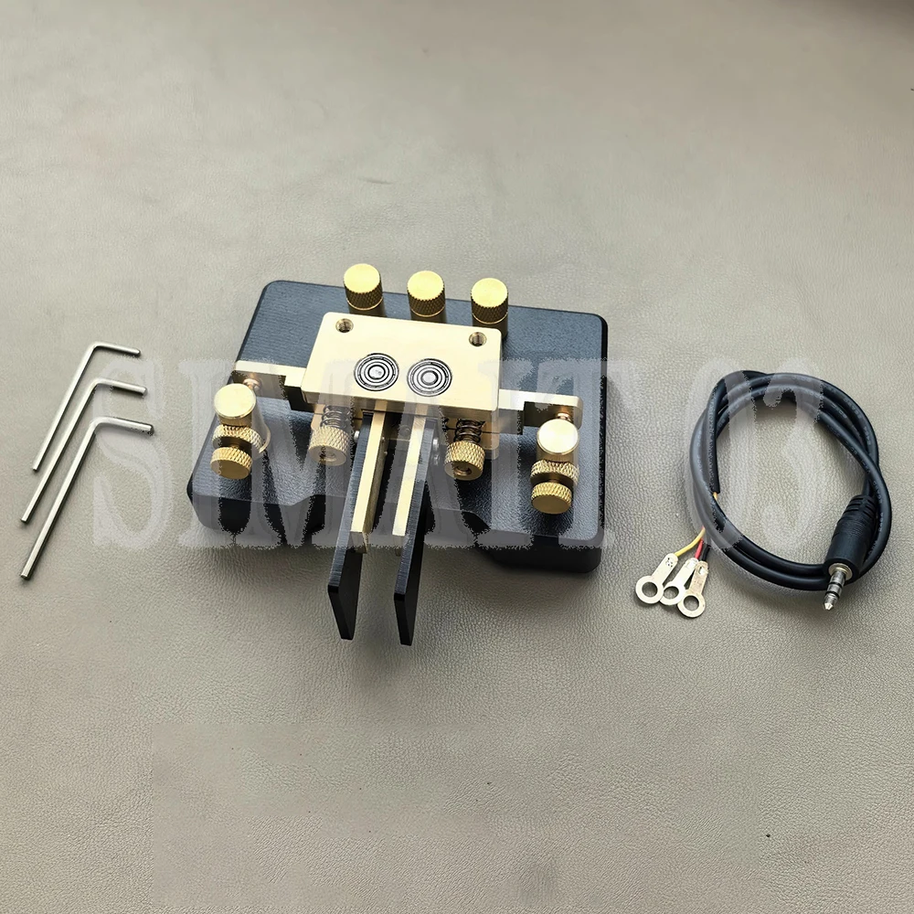 

MK-03 Brass Morse Code Key - Heavy Duty Adjustable Telegraph with Pure Silver Contacts