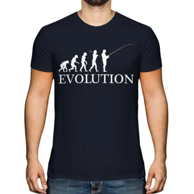 Fischen Evolution Of Man Herren T-Shirt Geschenk Kleidung Angeln