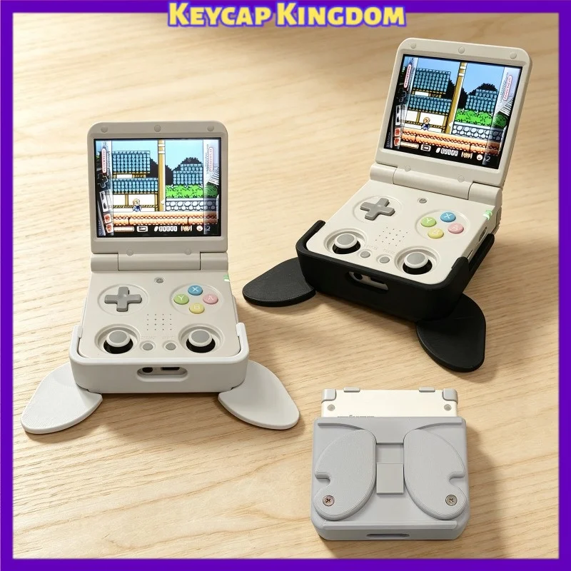 Original for Miyoo Flip Clamshell Handheld Game Console 3D Printed Grip Protective Case Retractable Grip Protective Shell Gift