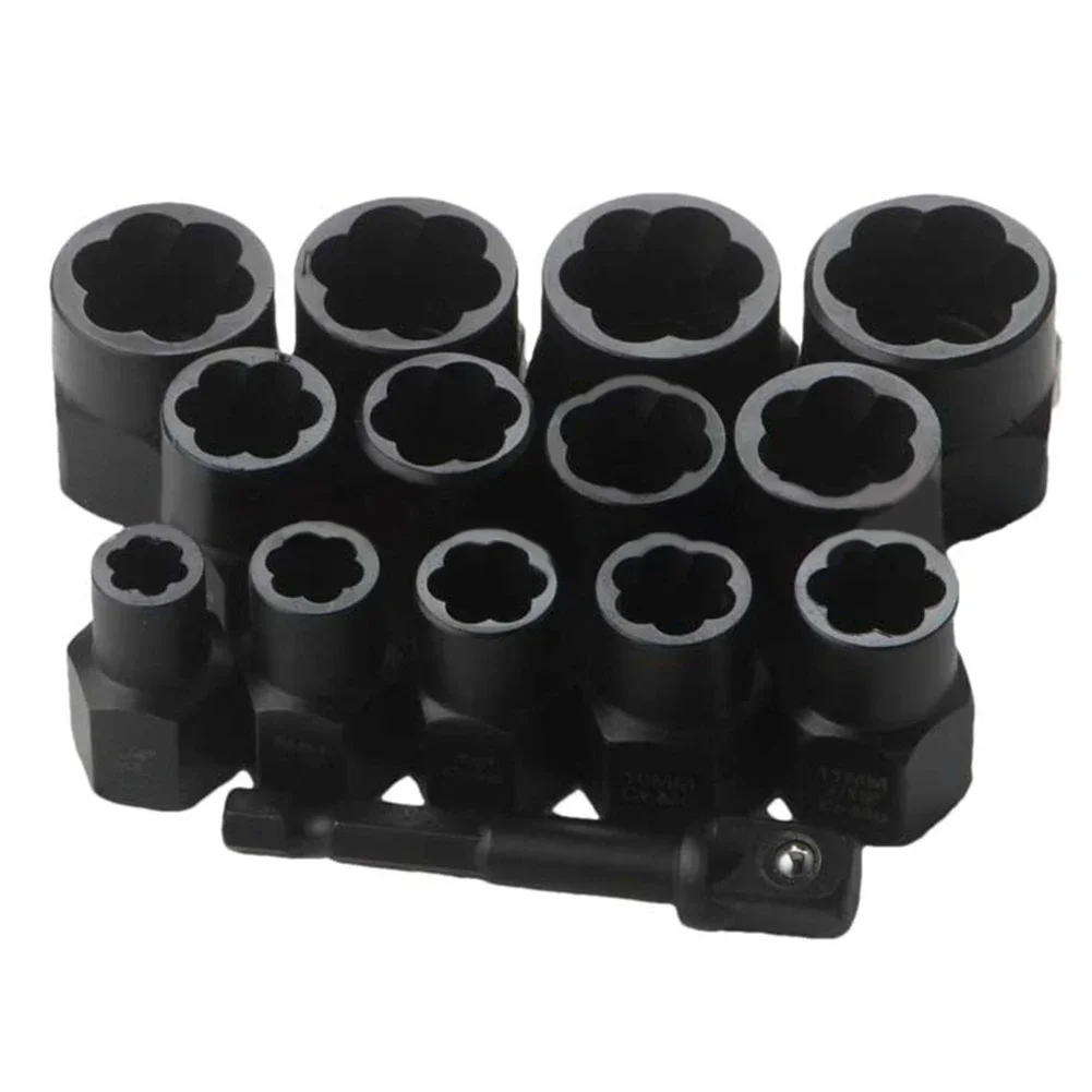 Für DIY-Projekte, Innensechskant-Adapter, Kfz-Mutter-Entfernungsset, Adapter, robustes Gehäuse, hochfeste Materialien