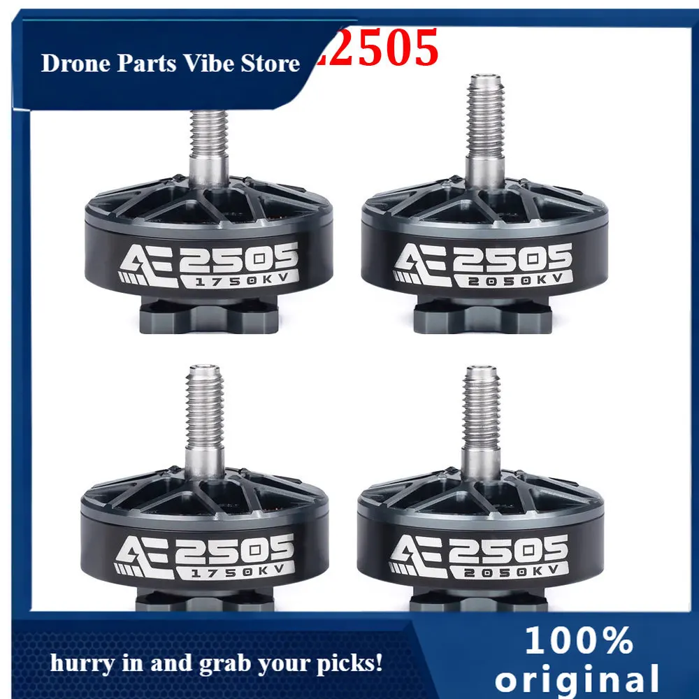 

Fy4PCS AxisFlying AE2505 1750KV/ 2050KV 6S Brushless Motor 5mm Shaft Compatible 5-6inch for RC FPV Freestyle Drone