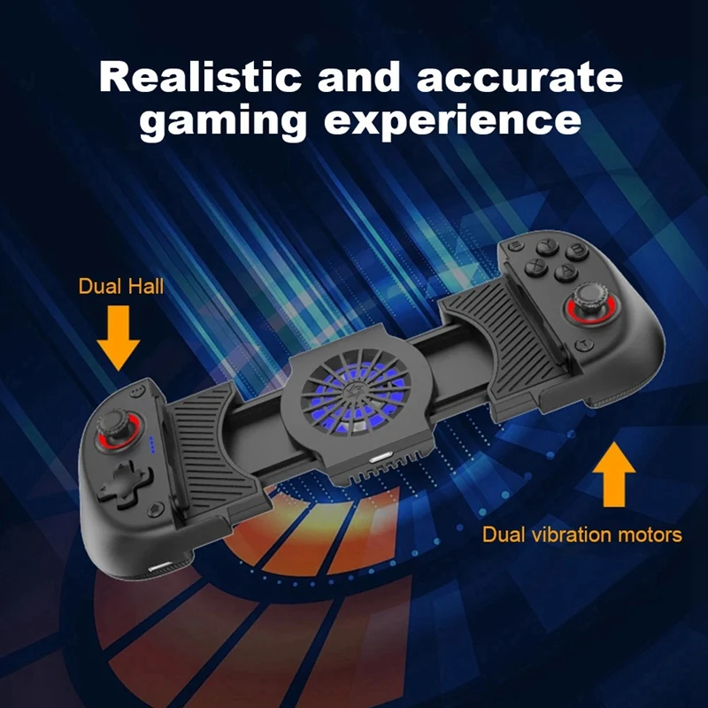 X3 Mobile Phone Gamepad With Cooling Fan Bluetooth Mobile Phone Gaming Controller Vibration For Android/Ios/Switch/PC