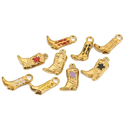 Hapiship Nytt Original Gyllene Blomma Hjärta Jord Körsbär Kaffe DIY Italienskt Charm Armband Rostfritt Stål Smyckestillverkning DJ1404-C 10 best sales berlock gör-det-själv - №10