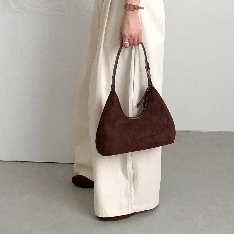 

Роскошная сумка, элегантная женская сумка на плечо, винтажная замшевая сумка-тоут, повседневная модная осенняя сумка, сумка высокого качества в Гуанчжоу