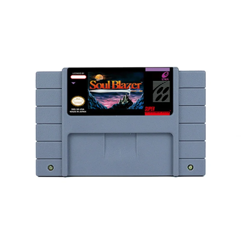 لعبة Soul Blazer RPG لـ SNES 16 BitRetro Cart هدية للأطفال