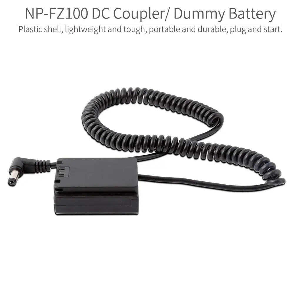 NP-FZ100 NPFZ100 dummy battery Fully decoded DC Coupler for Sony ILCE-9 Alpha A9 A7RM3 A7RIII A7M3 camera