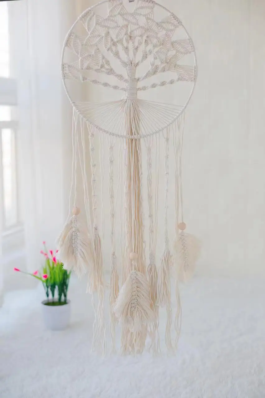 Big Dream Catcher For Wedding Home Decor Room Moon Tree Of Life Wind Chimes Dreamcatcher Boho Macrame Ornaments Dream Catchers