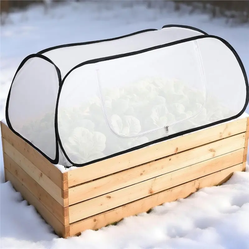 DTA4-Winter Garden Rows Plant Covers, Raised Garden Beds Vegetable Rows Cold-Proof Plant Protector For Snow Frost Protection