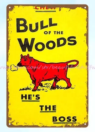 bedding ideas dorm room Chew Bull Of The Woods Chewing Tobacco metal tin sign