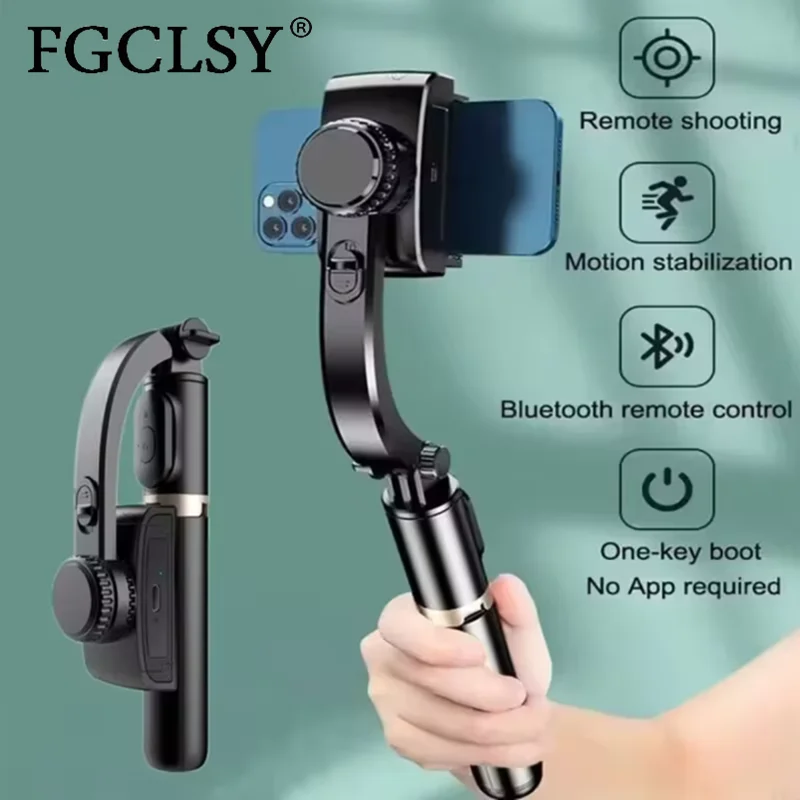 FGCLSY Mobile Video stabilizer Bluetooth selfie stick tripod Gimbal Stabilizer For Smartphone Live vertical shooting bracket