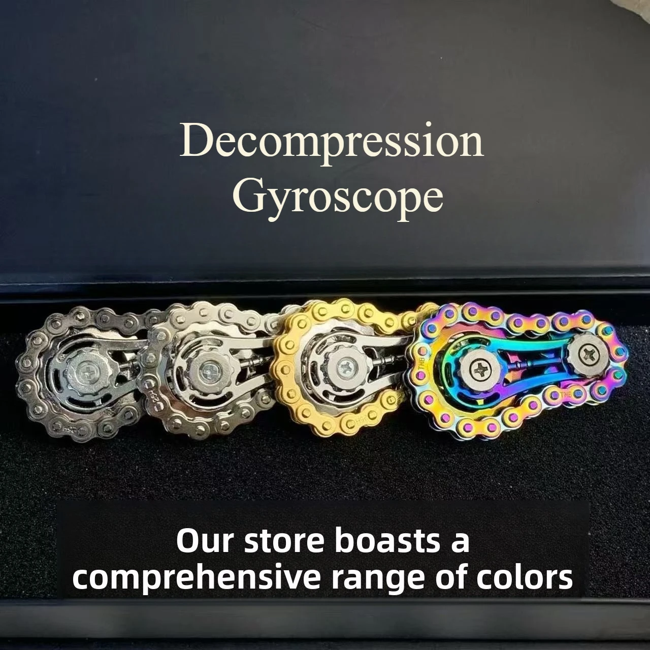 تخفيف الضغط على سلسلة الأصابع، دولاب الموازنة، سلسلة ملونة بأطراف الأصابع، تخفيف القلق، آلات تروس أثرية لتخفيف الضغط #2