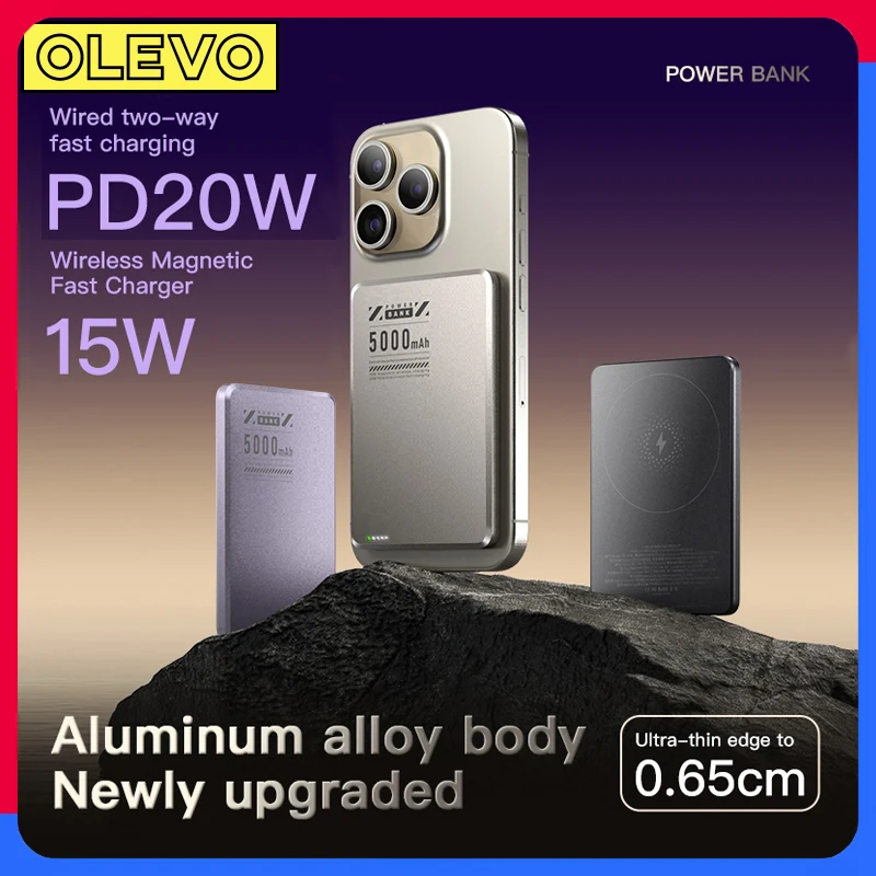 10000mAh Magnetic Power Bank 20W Fast Charging Qi2 Wireless Charger Portable External Battery For iPhone 17 16 15 Xiaomi Samsung