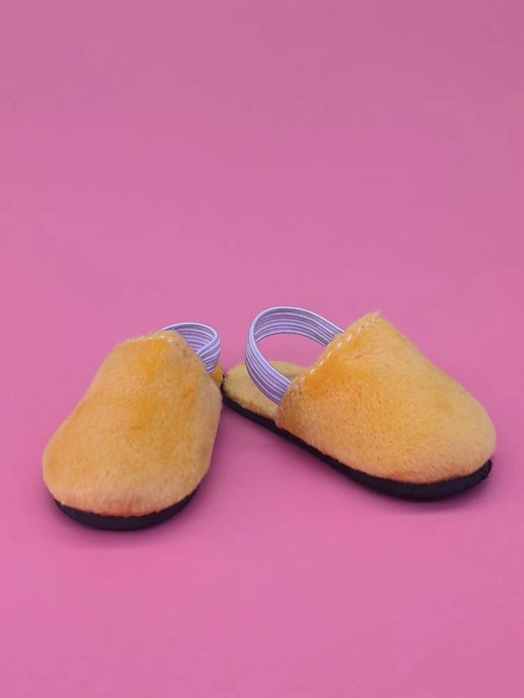 5.6cm Winter Plush Slippers BJD Doll Shoes for 1/4  Dolls Toys Miniature Items Mini Accessories for Paola Rena Princes Girls Toy