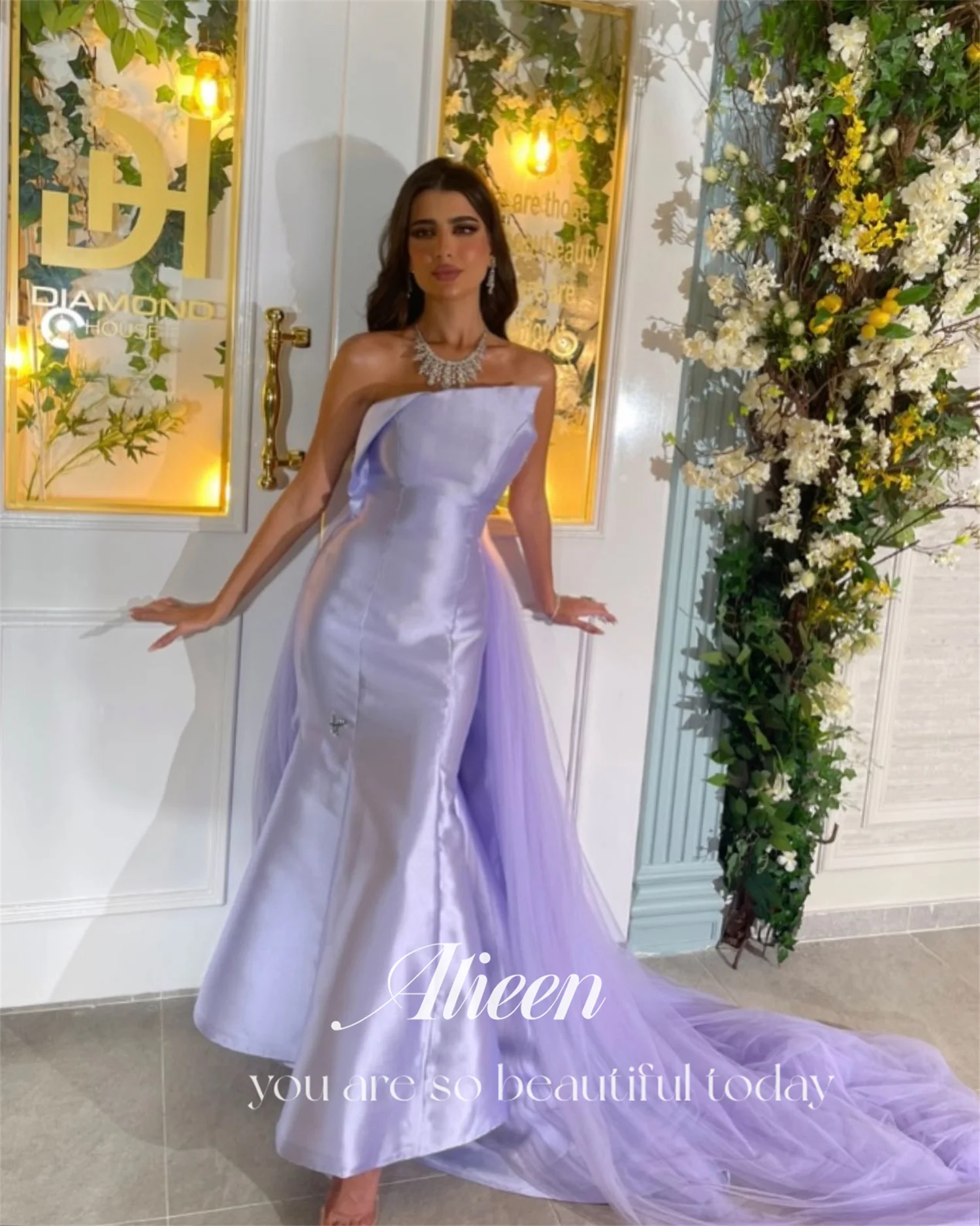 Aileen cetim fora dos ombros personalizado roxo vestido de festa de casamento vestidos de formatura para ocasiões especiais noite gala baile