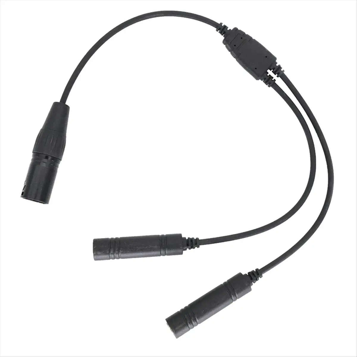DT85 GA Dual Plugs to 5 Pin XLR Adapter Black Aviation Headphone Cable Universal for Aviation Communication