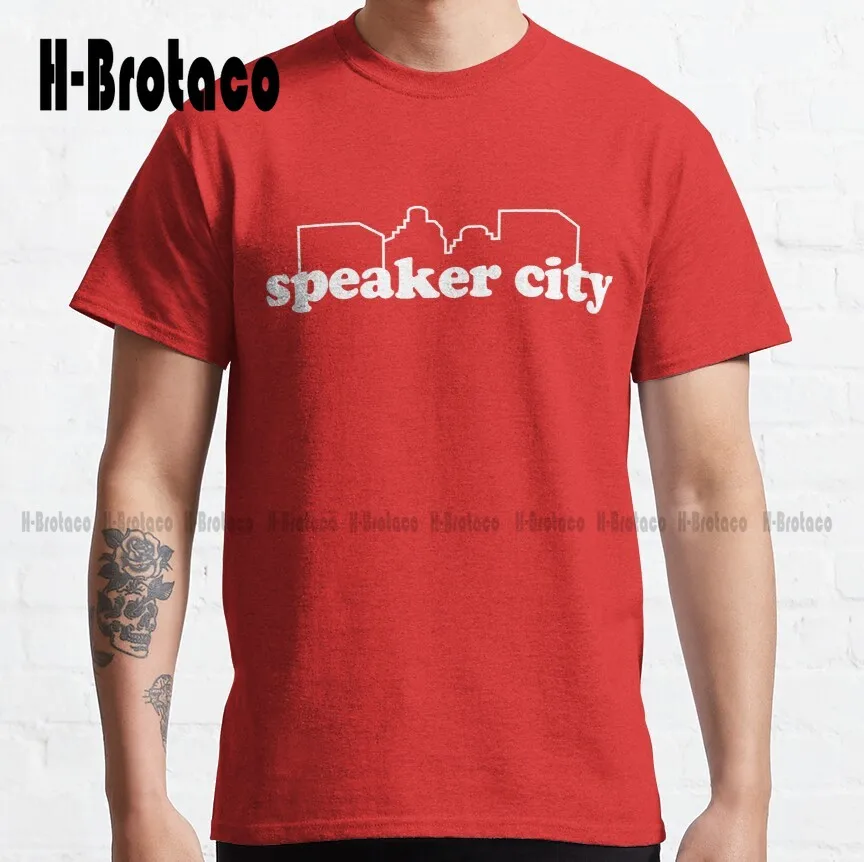 Speaker City Classic T-Shirt High Quality Cute Elegant Lovely Kawaii Cartoon Sweet Cotton Tee Shirts Xs-5Xl Unisex New Popular