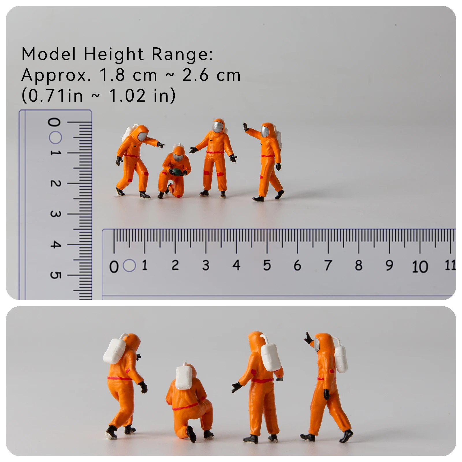 1/64 Resin Diorama Hazmat Suit Miniature Figures Minifigure Model Kit Model Props Creative Photography Display Collection AFA