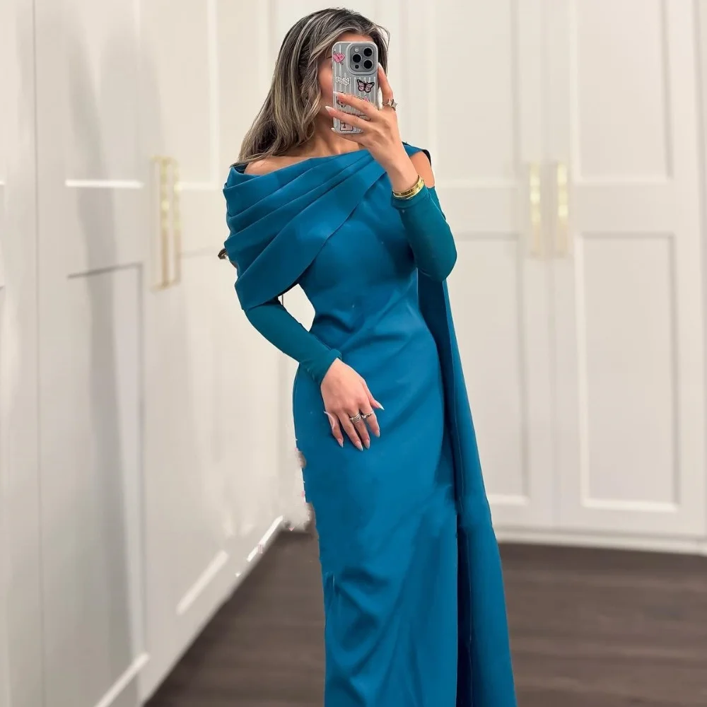 Customized High Quality Sizes Available Jersey Ruched Draped Straight Scoop Neck Long Dresses Bespoke Occasion Dresses Intricate