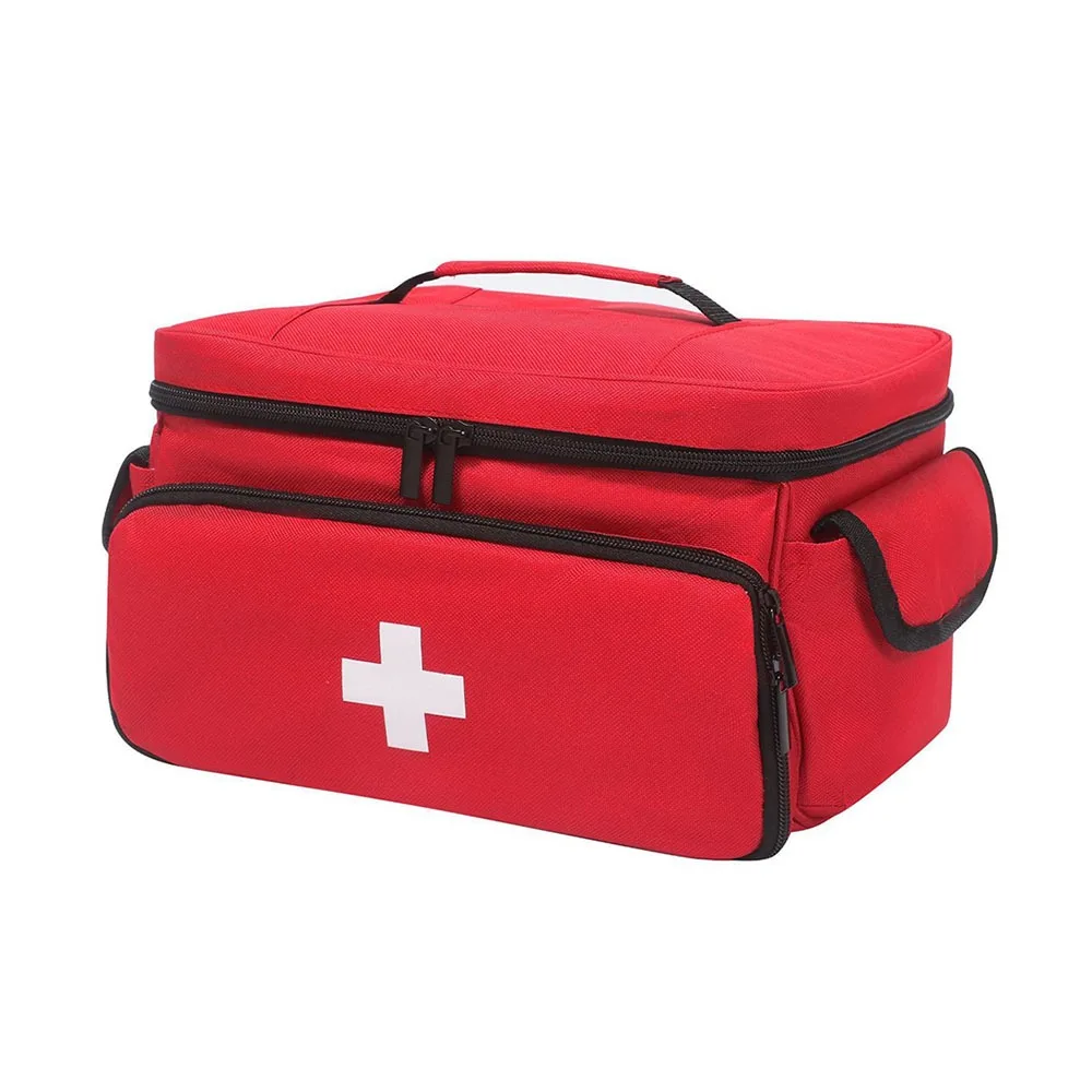 

Premium Large Capacity Medicine Kit Bag Sorted Storage Handle Medicine Carry Bag Zippered Portable Empty Medicine Kit Camping
